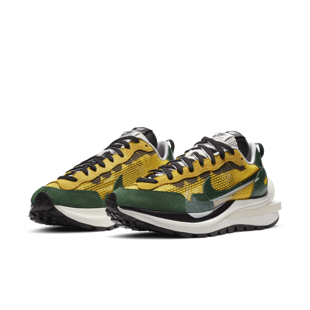 Nike x sacai VaporWaffle 'Tour Yellow & Gorge Green-Sail' Release Date