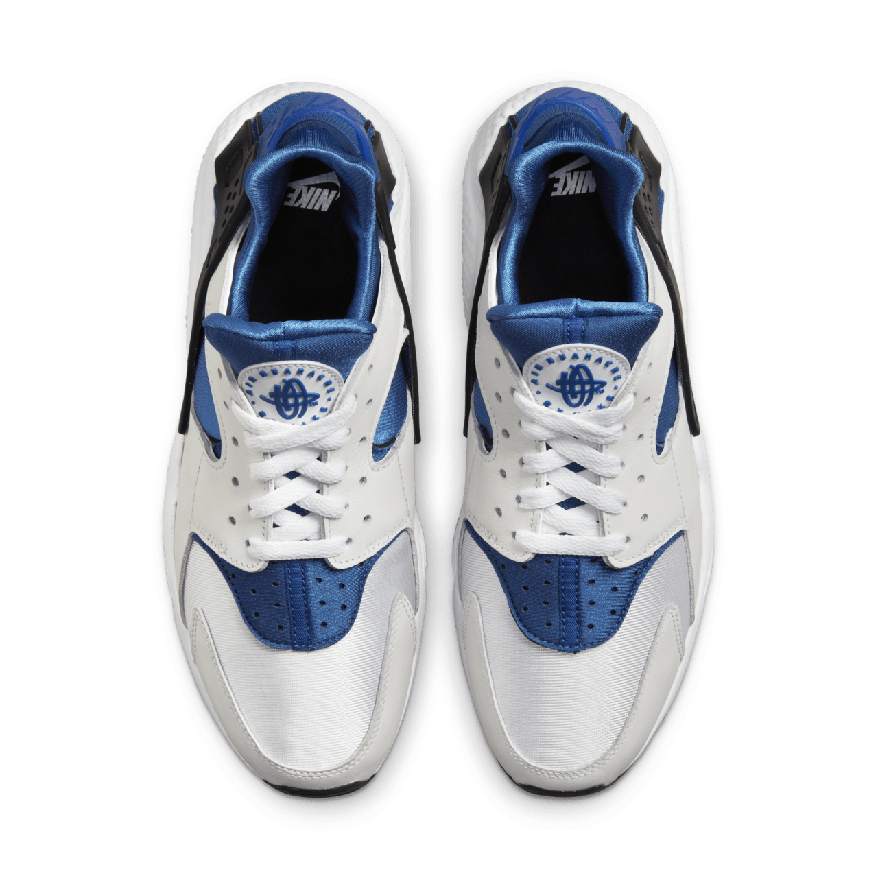 Nike huaraches blue and white hotsell