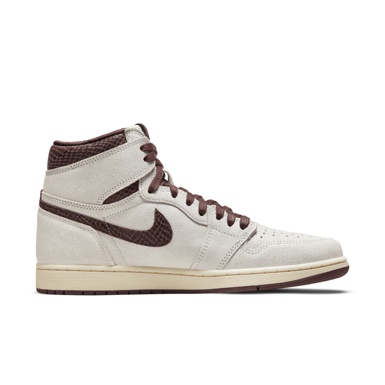 วันเปิดตัว Air Jordan 1 x A Ma Maniére "Sail and Burgundy" (DO7097-100)