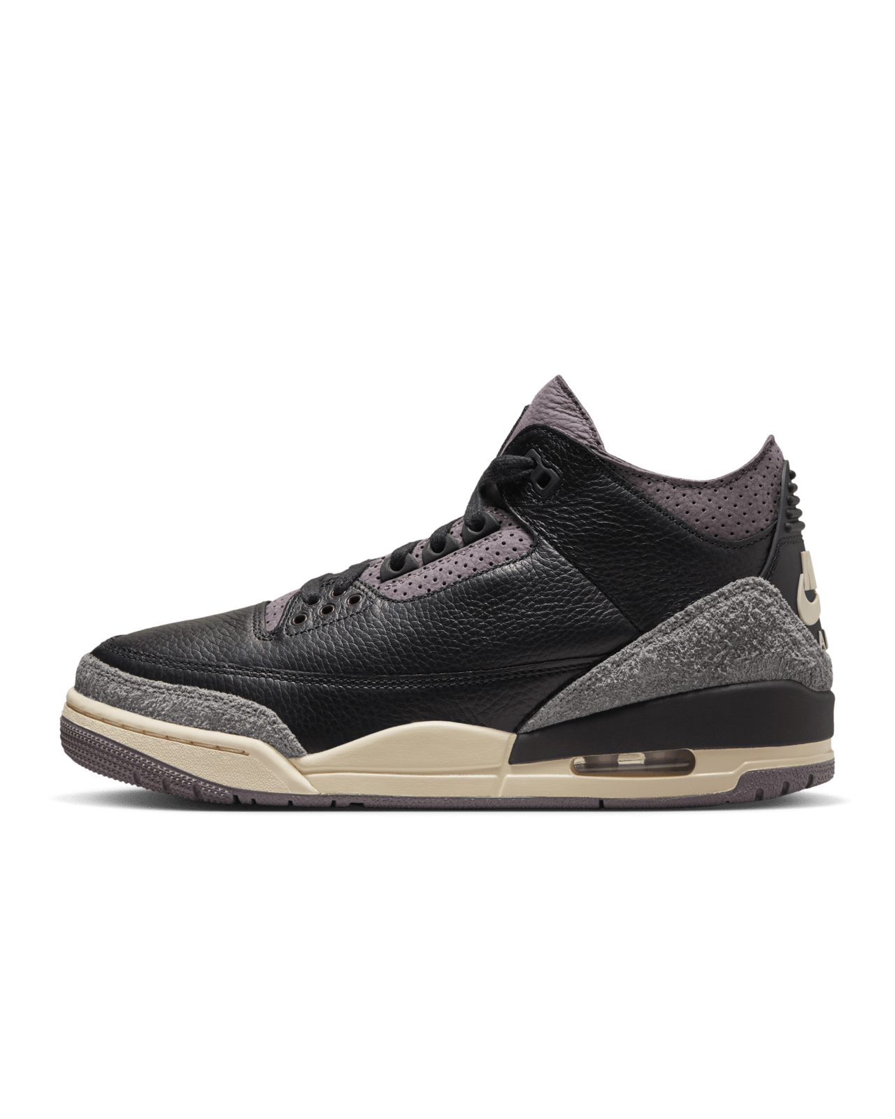 วันเปิดตัว Air Jordan 3 x A Ma Maniére "Black and Flat Pewter" ผู้หญิง (FZ4811-001)