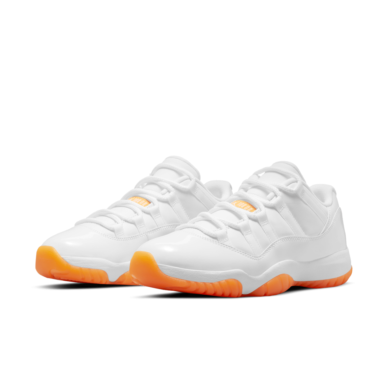 Orange jordan 11 low on sale