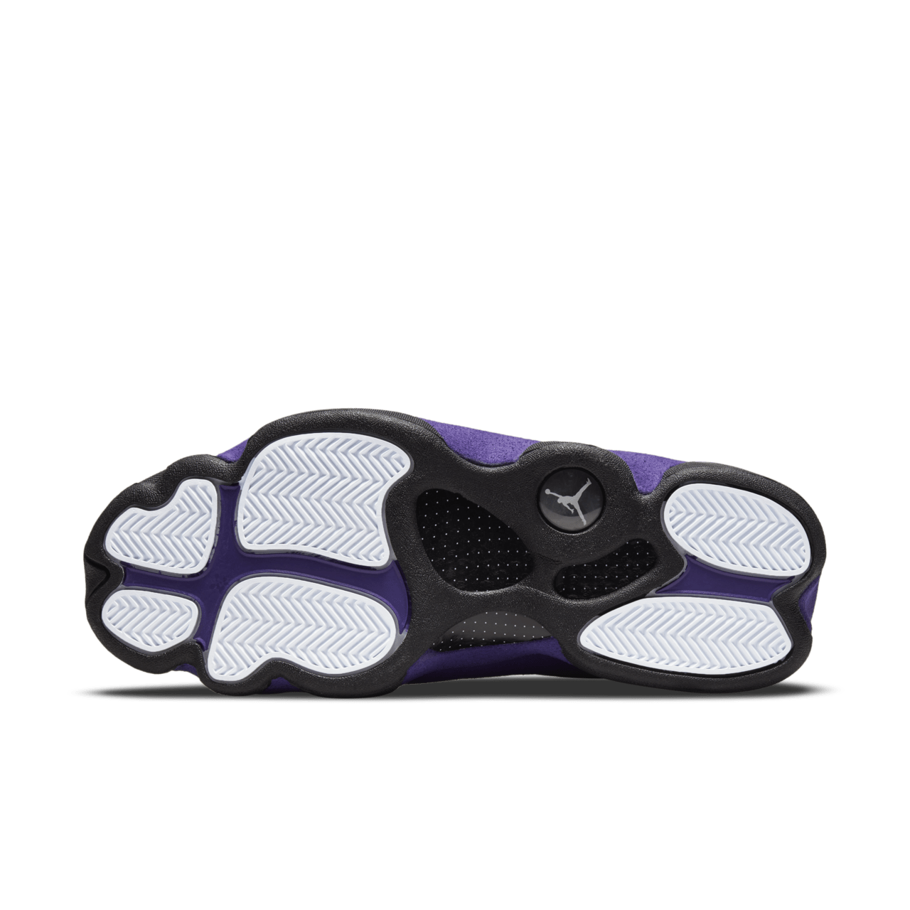 New jordan 13 purple and white on sale