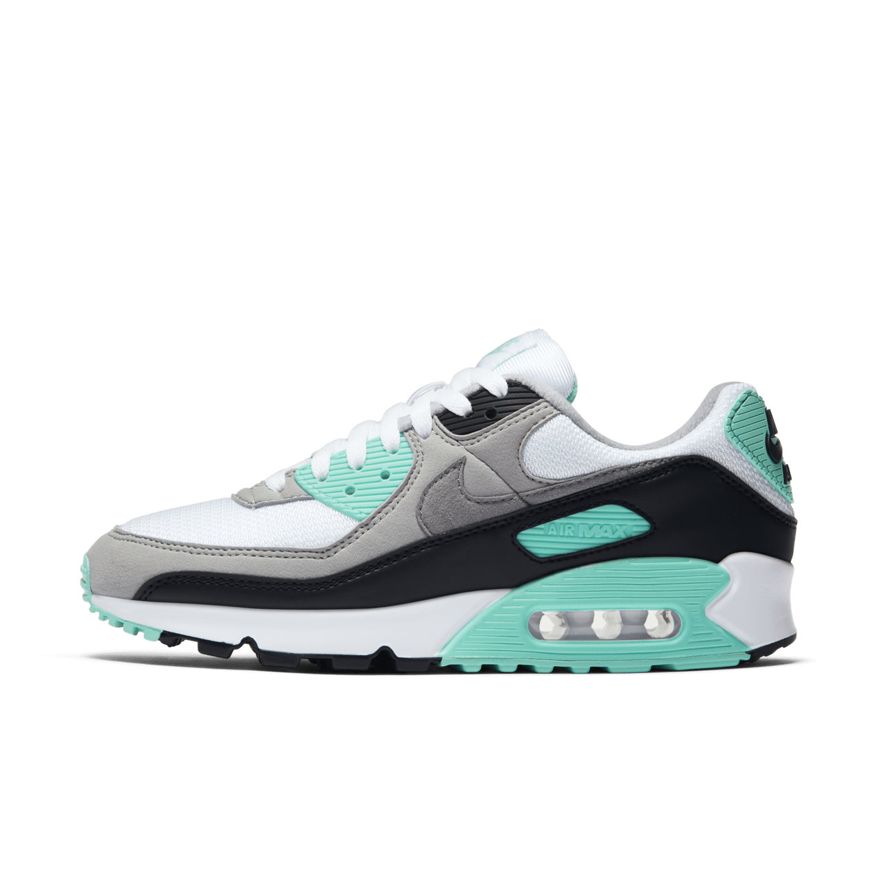 Nike air max 90 white/light smoke grey/black/particle grey best sale