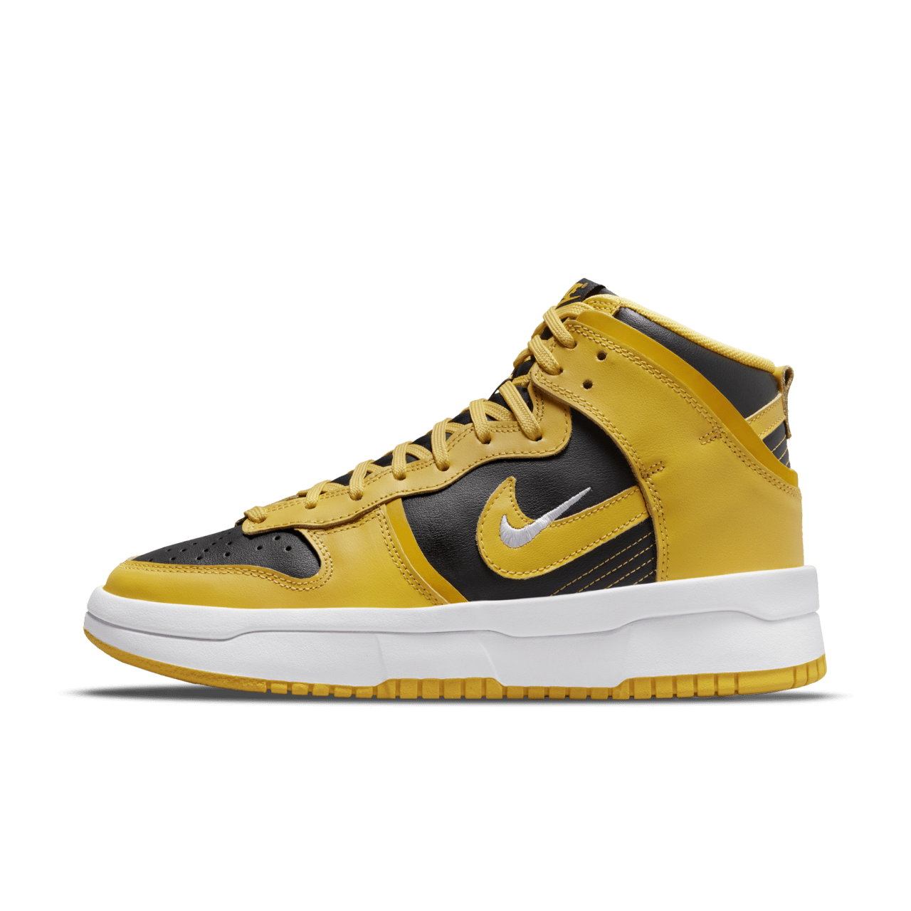 【NIKE公式】レディース ダンク HIGH アップ 'Black and Varsity Maize' (DH3718-001 / WMNS NIKE DUNK HI UP)