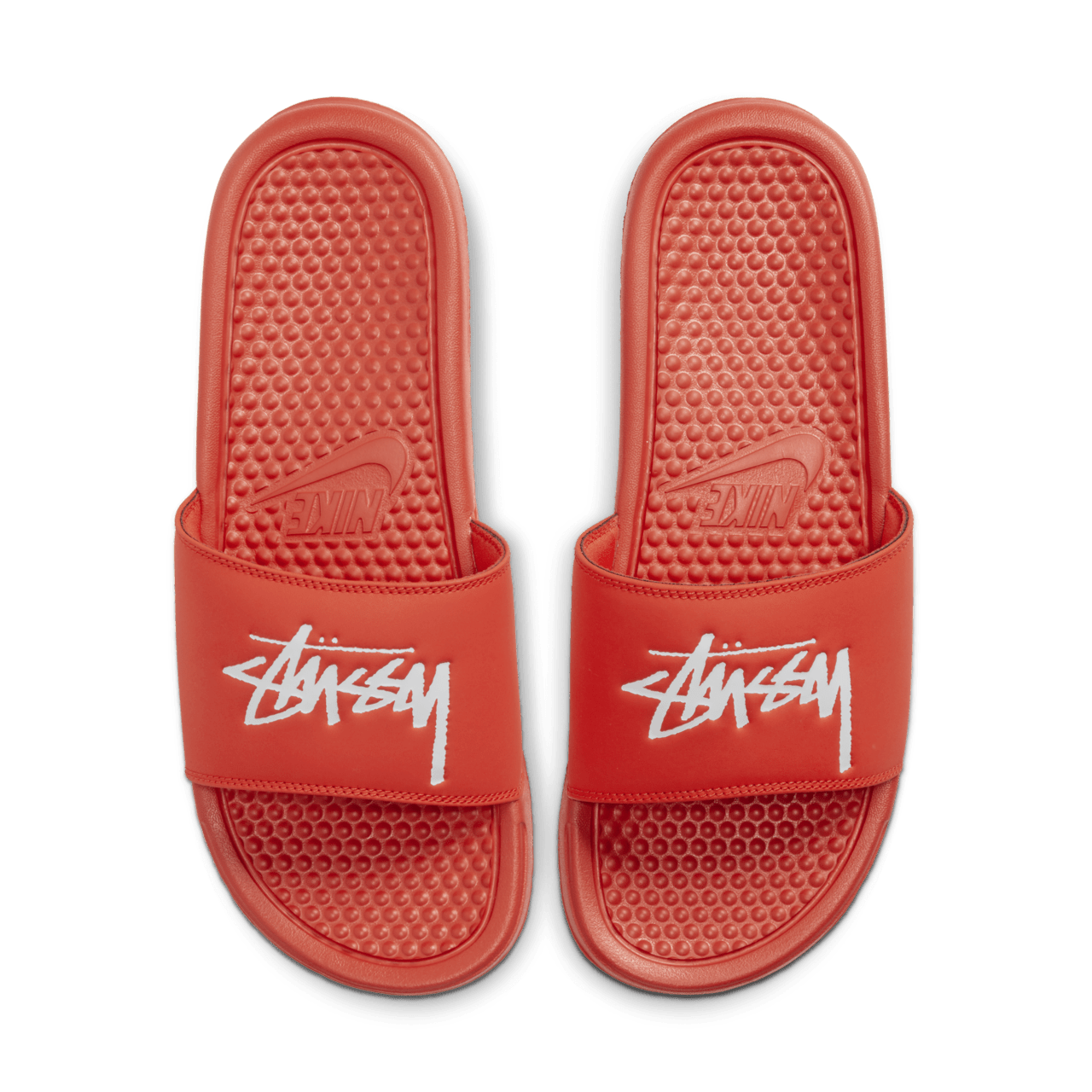 Benassi x Stussy Habanero Red Release Date. Nike SNKRS