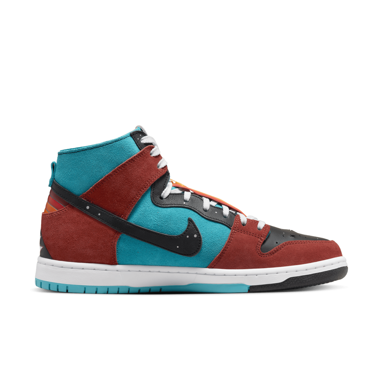 Data de llançament de les Nike SB Dunk Hi Decon x Di'Orr Greenwood "Turquoise Blue and Firewood Orange" (FQ1775-400)