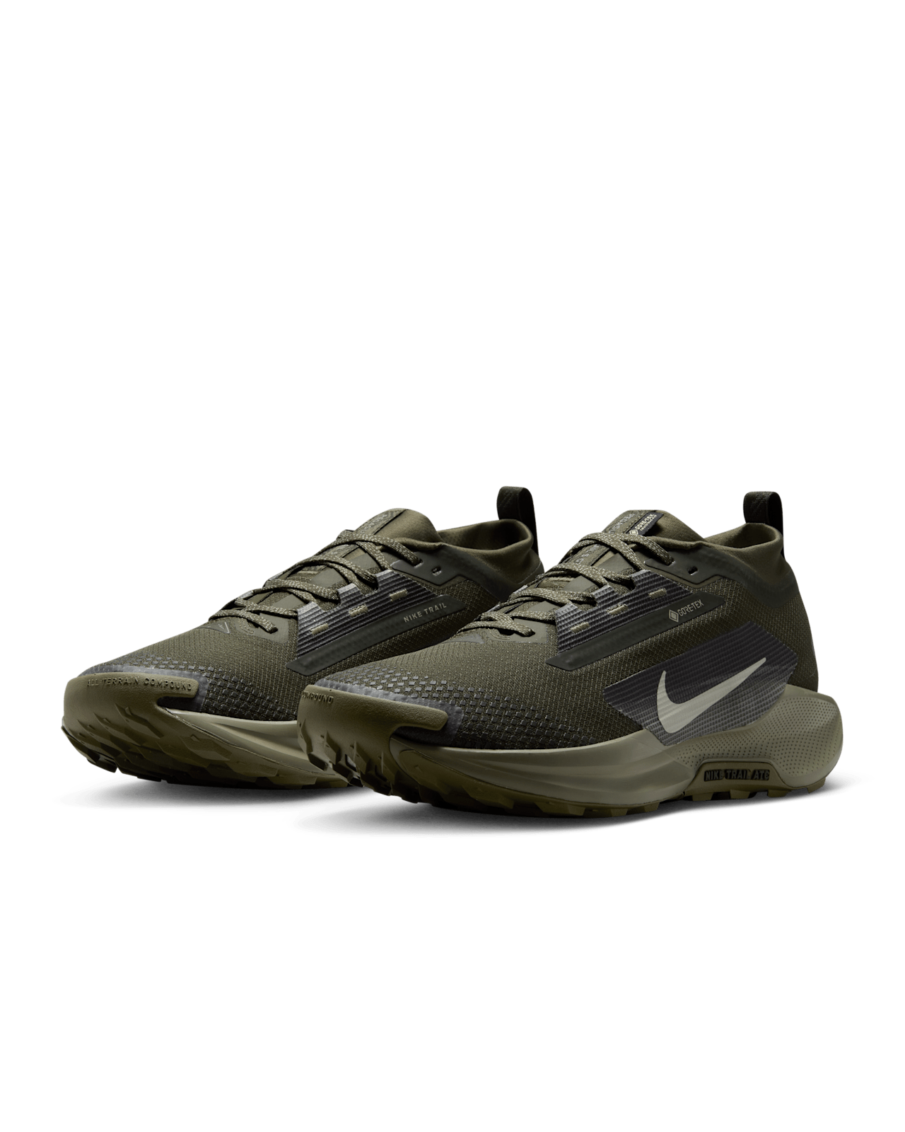 【NIKE公式】ペガサス トレイル 5 GORE-TEX 'Sequoia and Cargo Khaki' (HQ7494-300 / REACTX PEGASUS TRAIL 5 GTX SP)