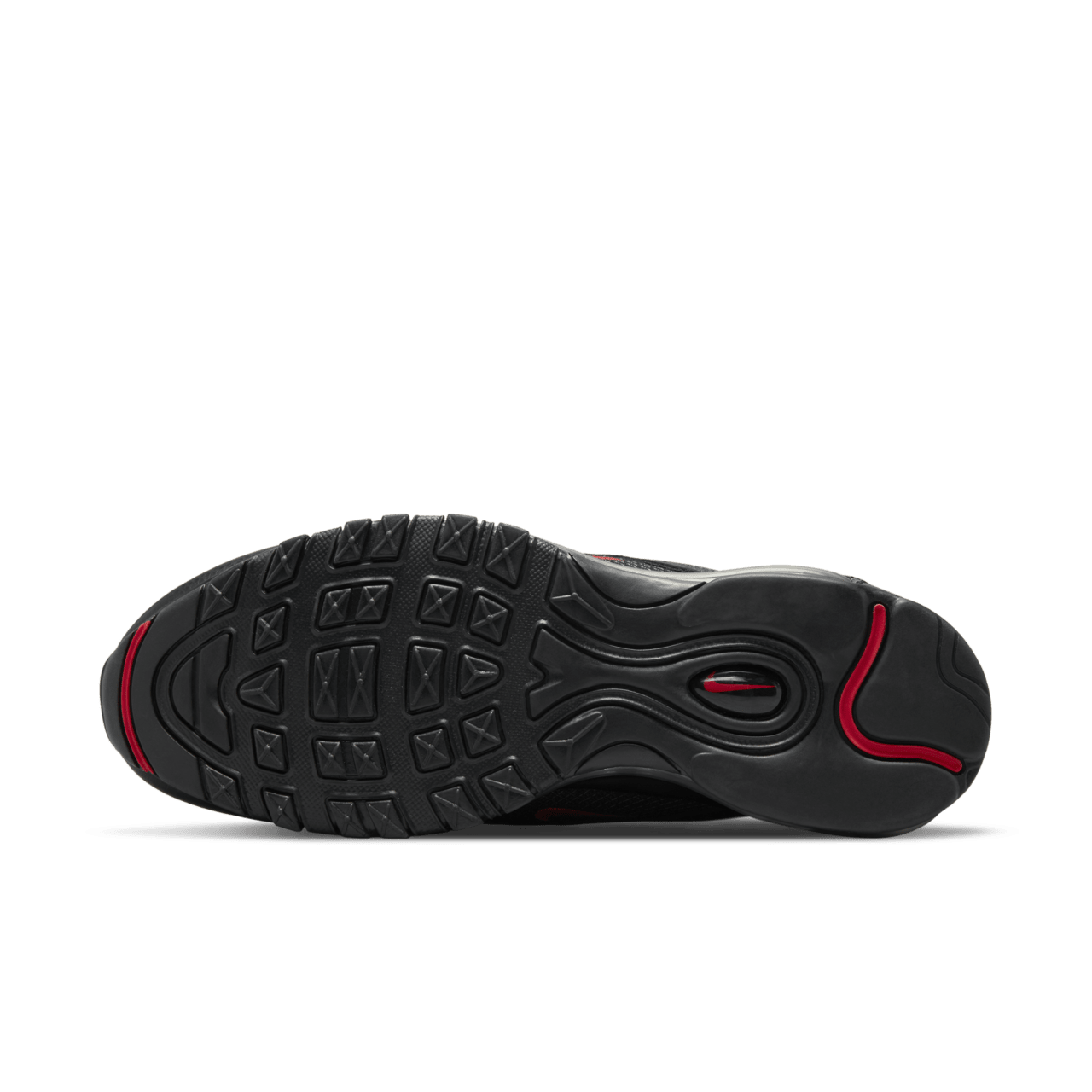 Nike air max 97 all black with red tick online