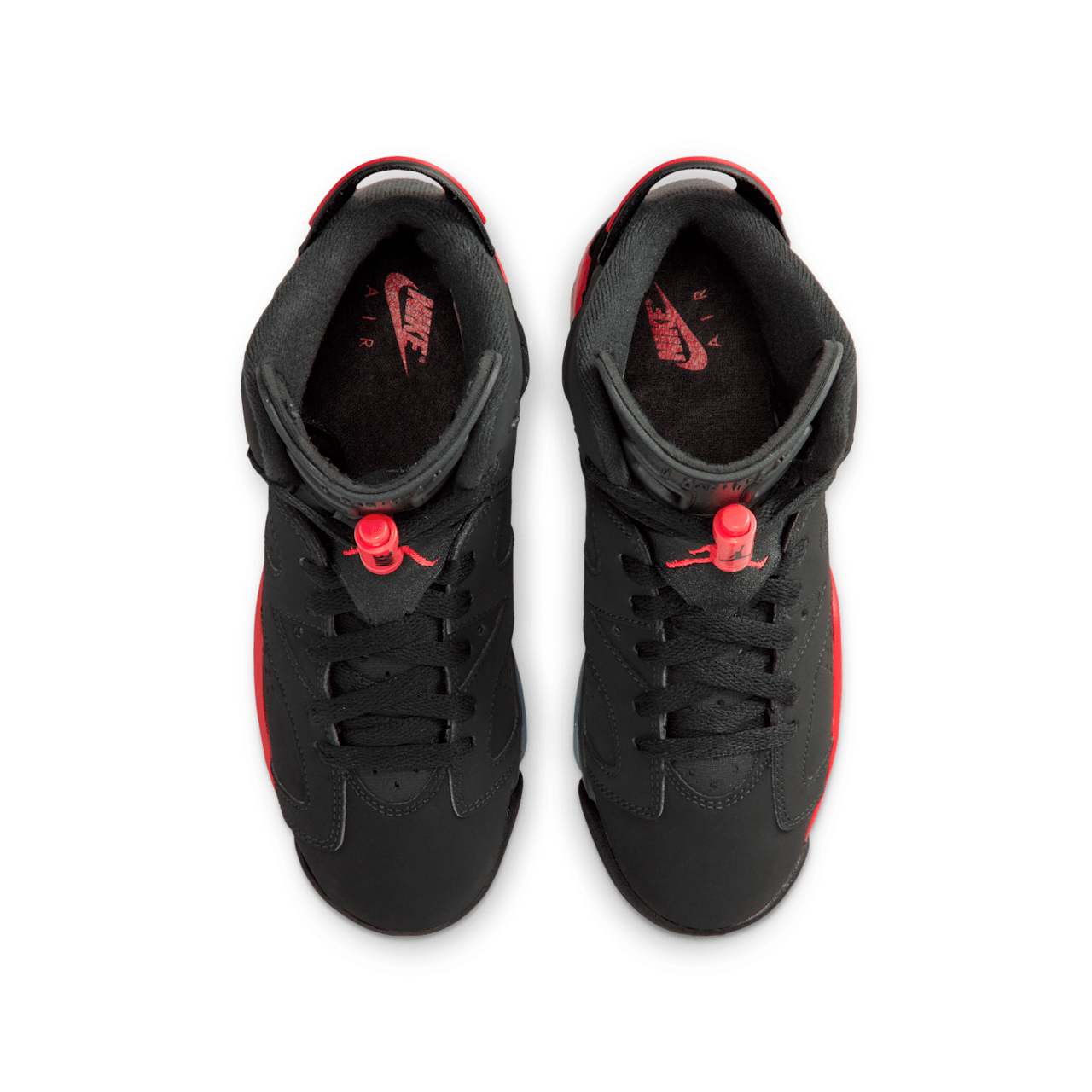 Big Kids' Air Jordan 6 Retro 'Infrared Salesman' Black and Light Crimson (IQ1275-001)