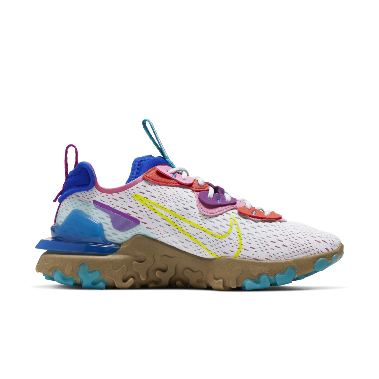 Nike react white blue pink best sale