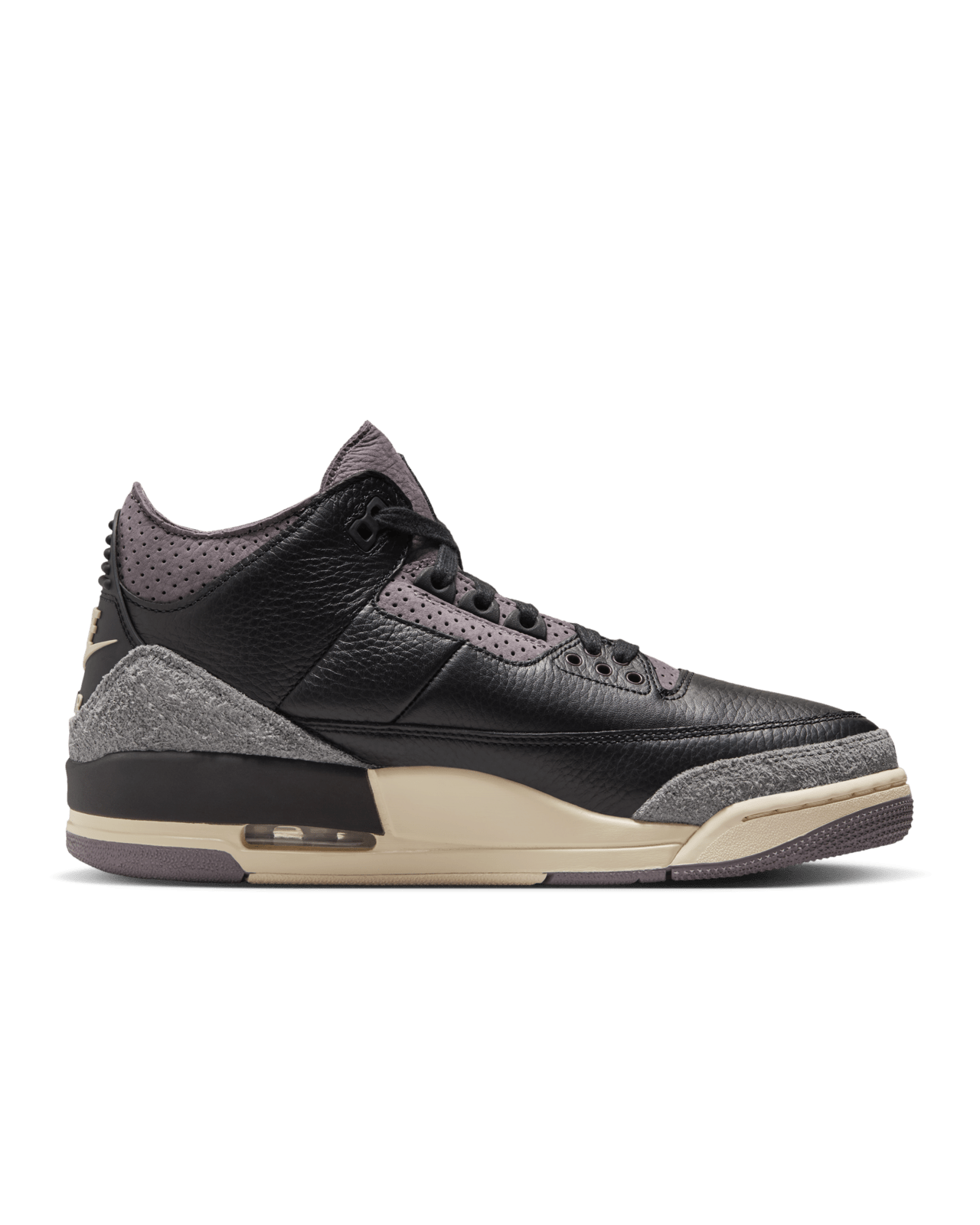 วันเปิดตัว Air Jordan 3 x A Ma Maniére "Black and Flat Pewter" ผู้หญิง (FZ4811-001)