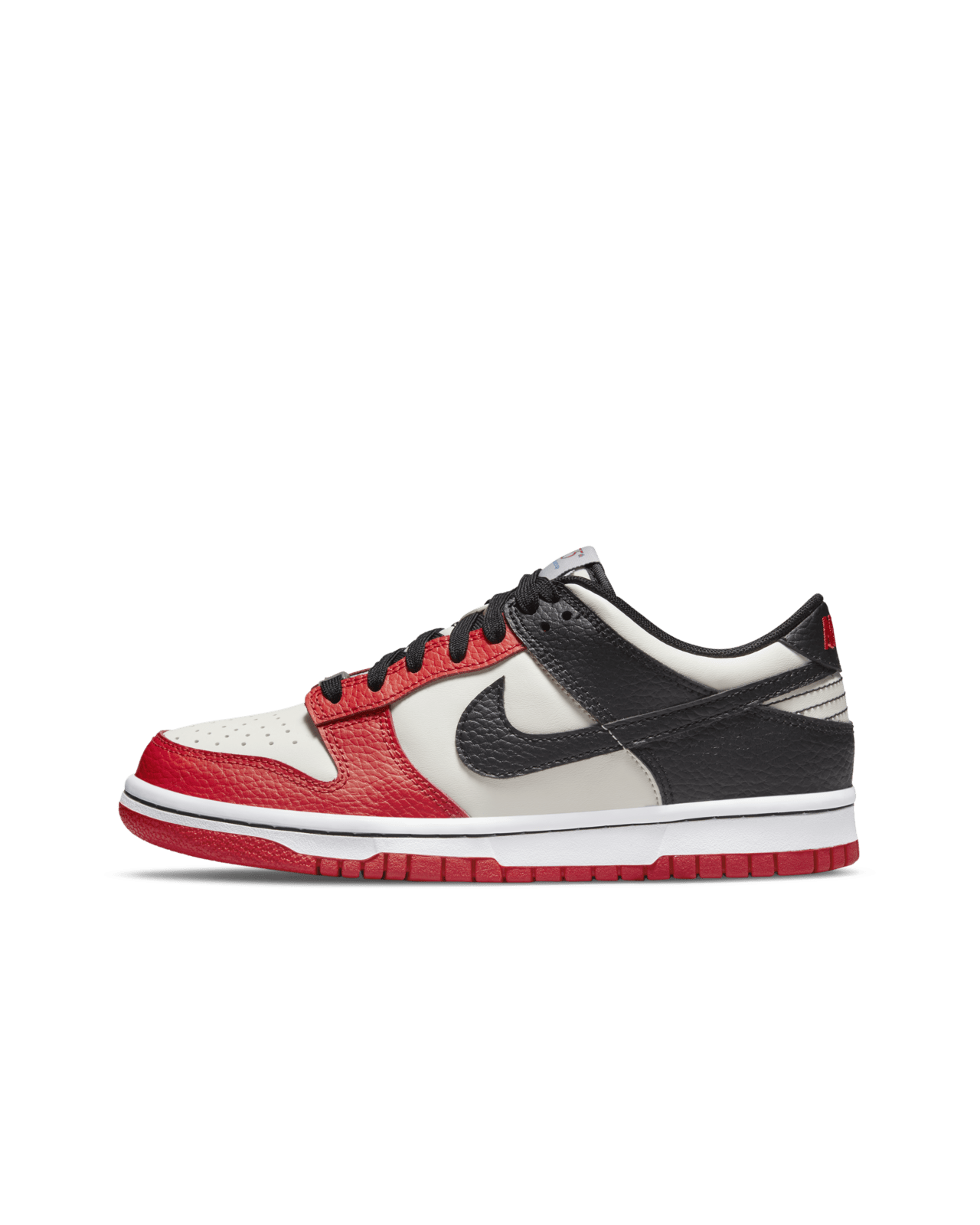 Nike dunk red and black hotsell