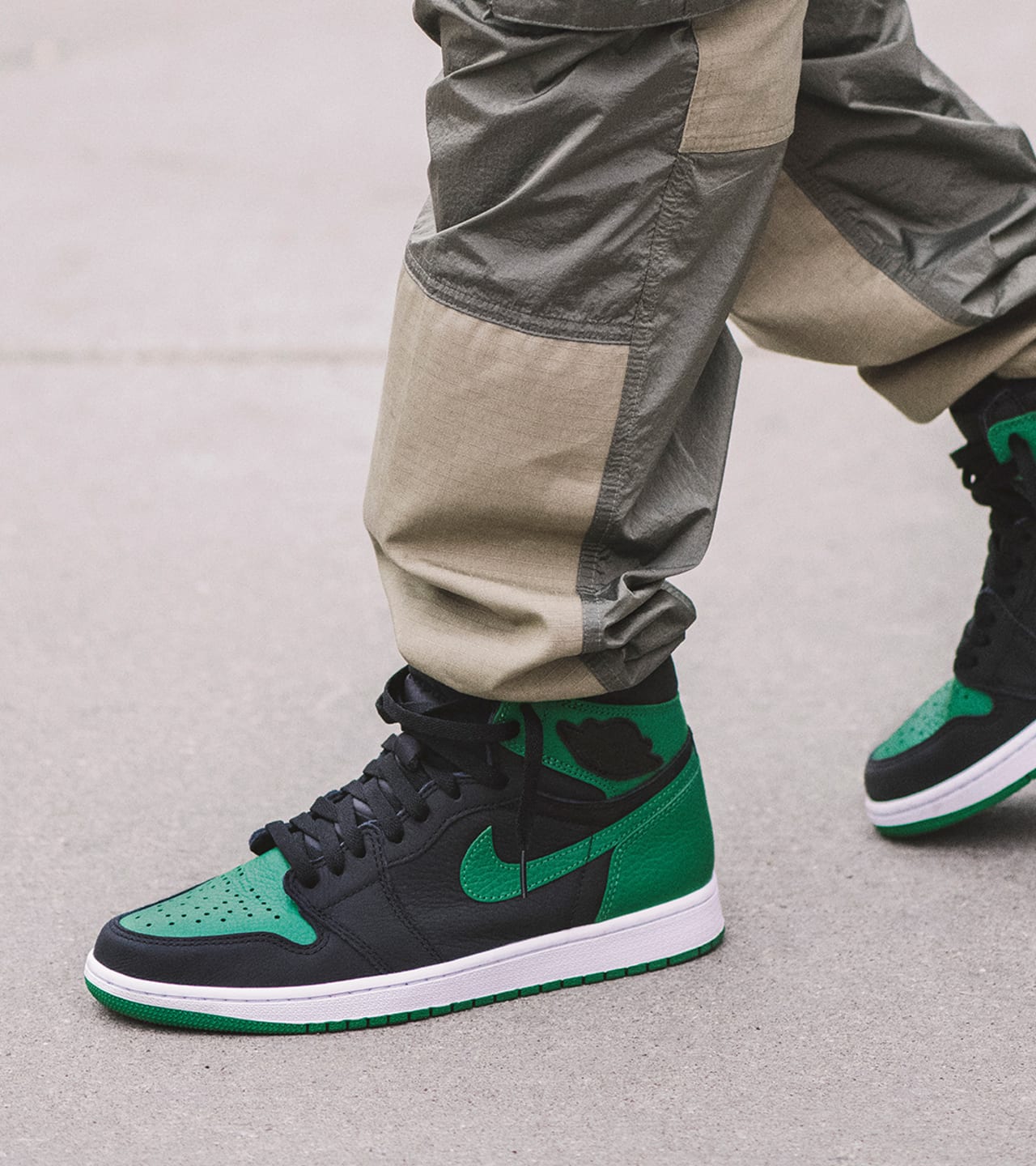 Green and black air jordans best sale