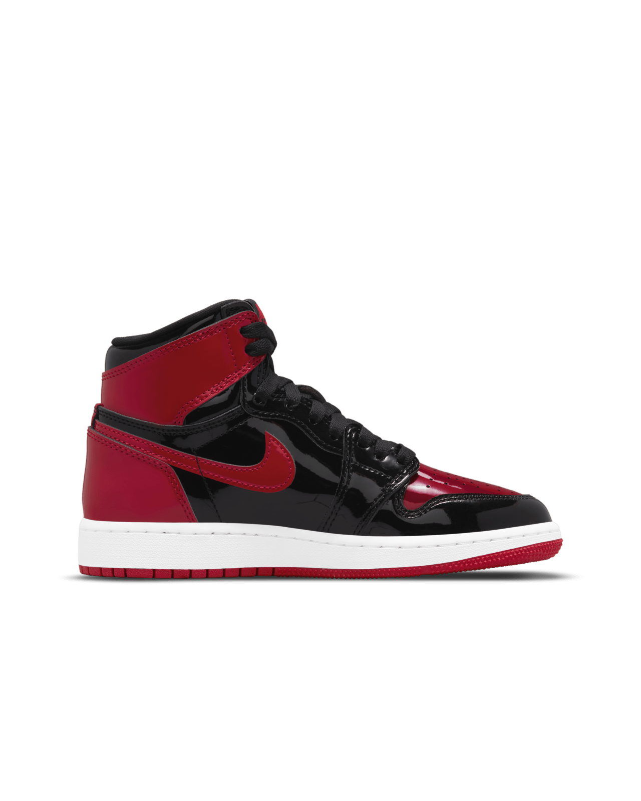 【NIKE公式】ジュニア エア ジョーダン 1 'Patent Bred' (575441-063 / AJ 1 RETRO HIGH OG GS)