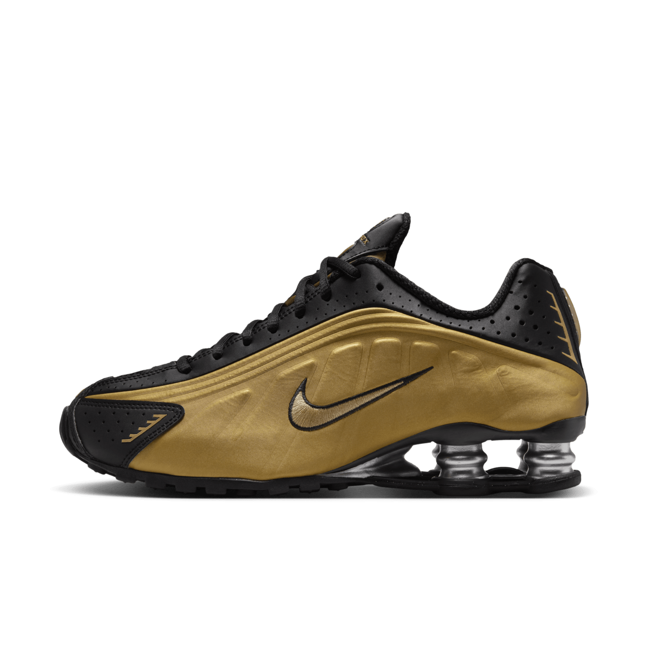 【NIKE公式】レディース ショックス R4 'Black and Metallic Gold' (AR3565-005 / W NIKE SHOX R4)