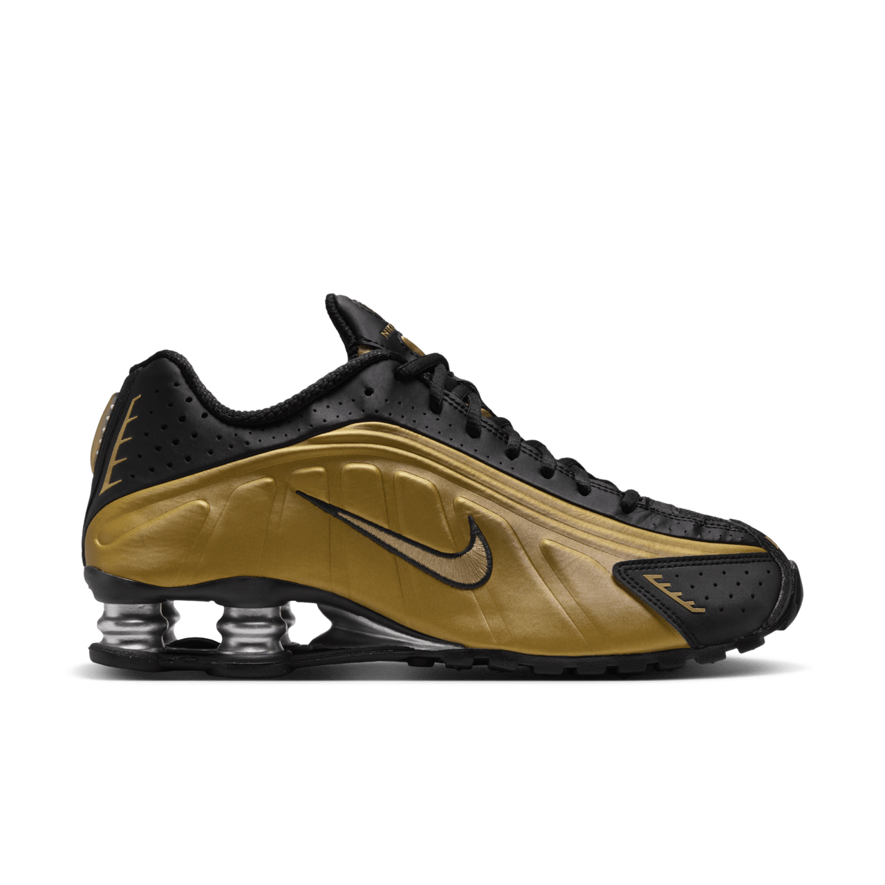 【NIKE公式】レディース ショックス R4 'Black and Metallic Gold' (AR3565-005 / W NIKE SHOX R4)