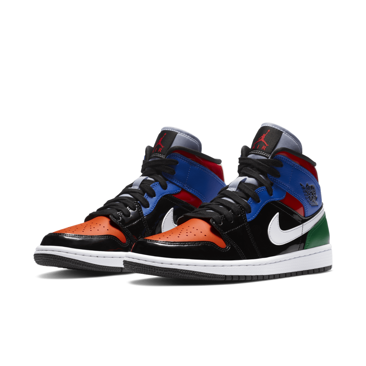 Jordan 1 black blue and red on sale