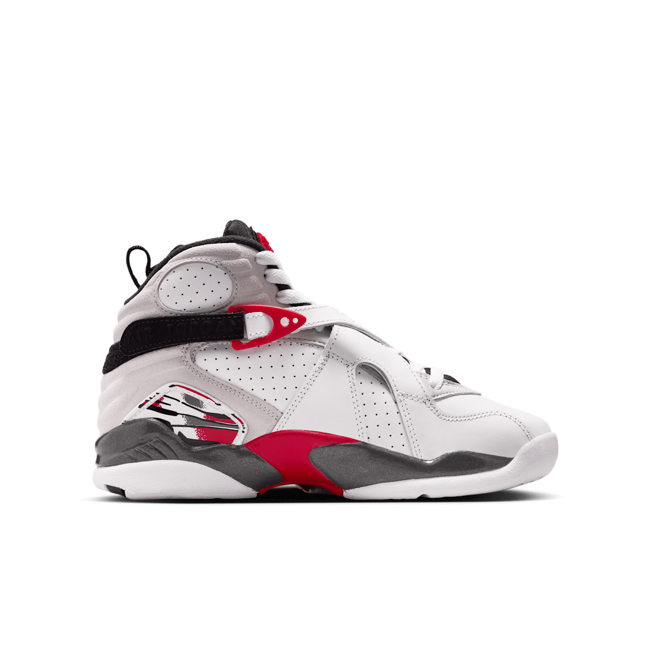 Big Kids' Air Jordan 8 'White and True Red' (305368-100)