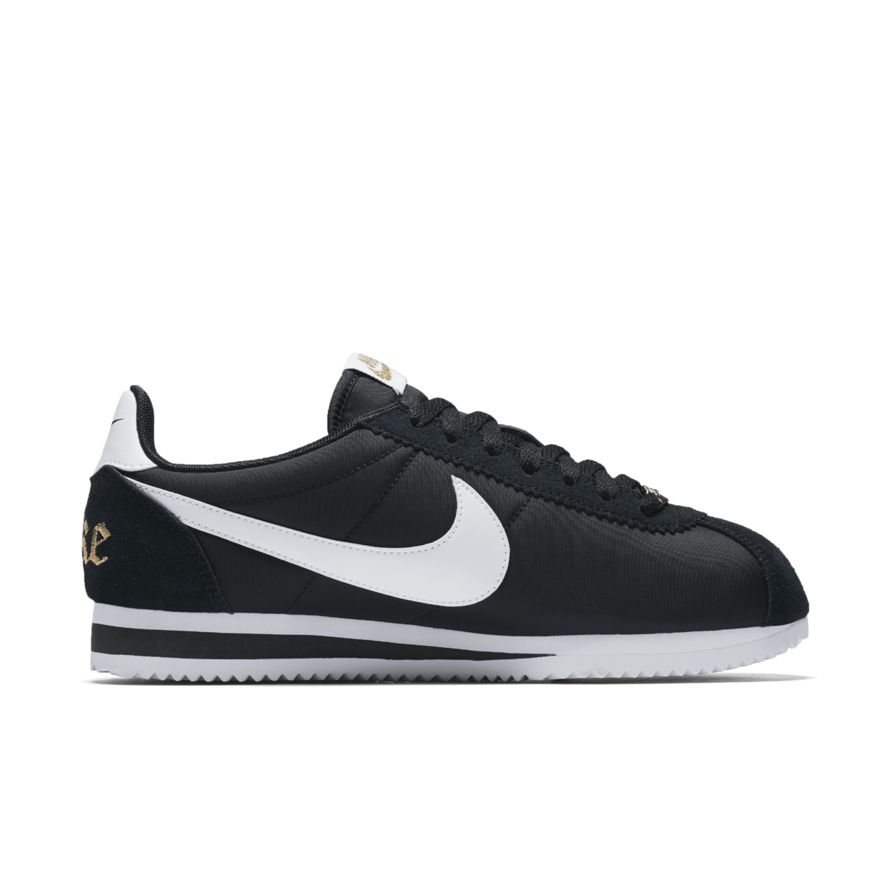 Nike classic cortez nylon all black hotsell