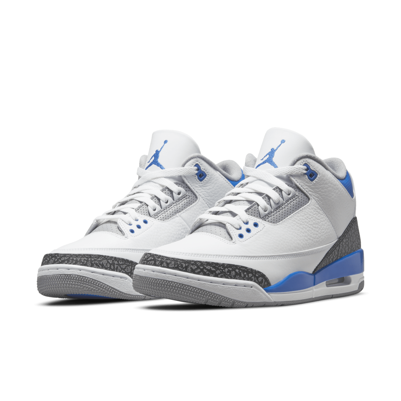 Jordan 3 blue and white on sale