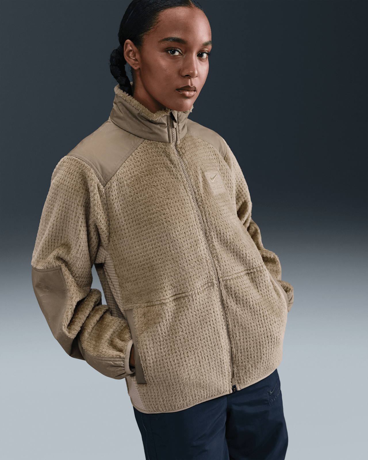 Nike x Stüssy High-Loft Full-Zip Jacket Release Date. Nike SNKRS