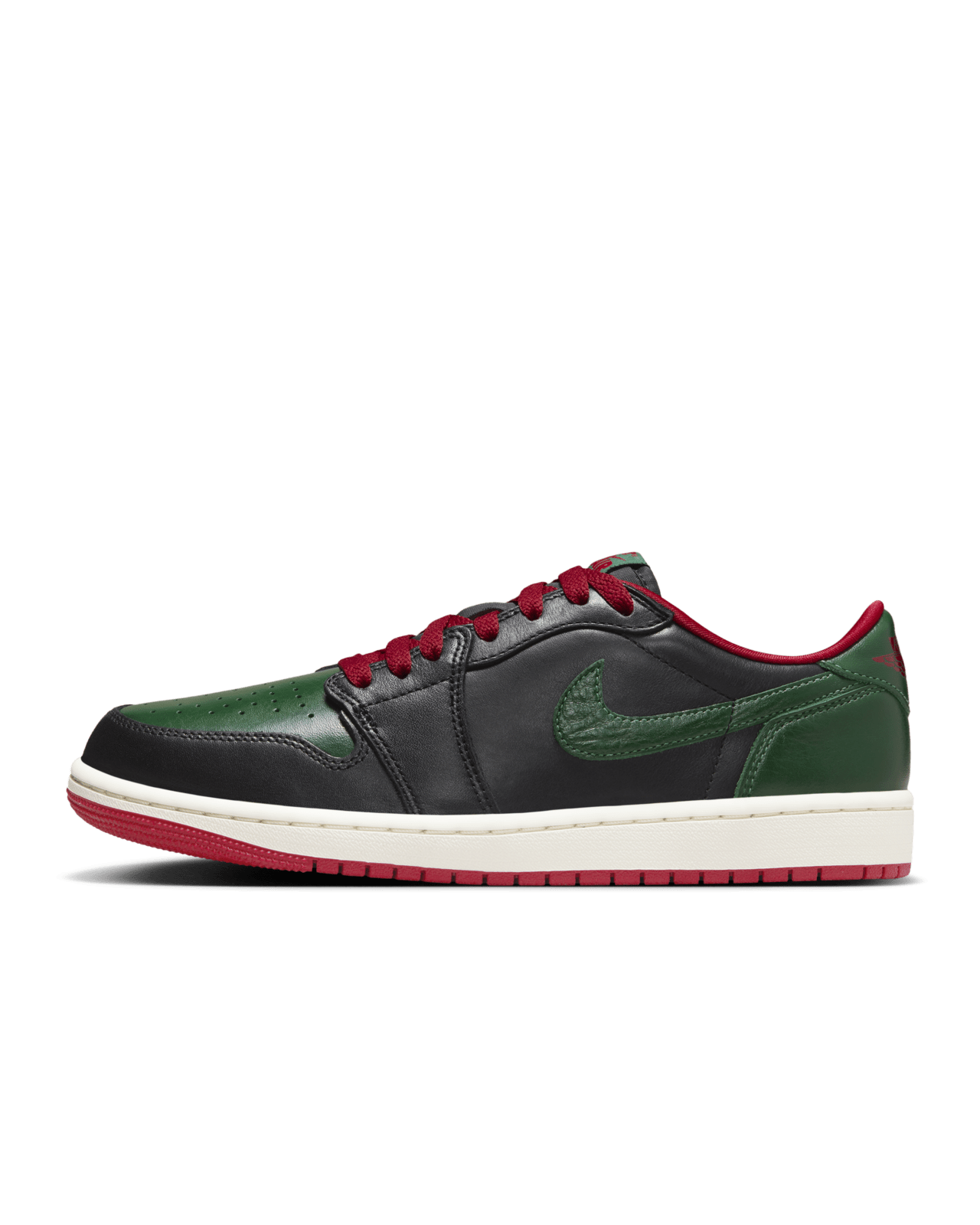 【NIKE公式】レディース エア ジョーダン 1 LOW OG 'Black and Gorge Green' (CZ0775-036 / AJ 1 LOW OG "BLACK/GORGE GREEN") 