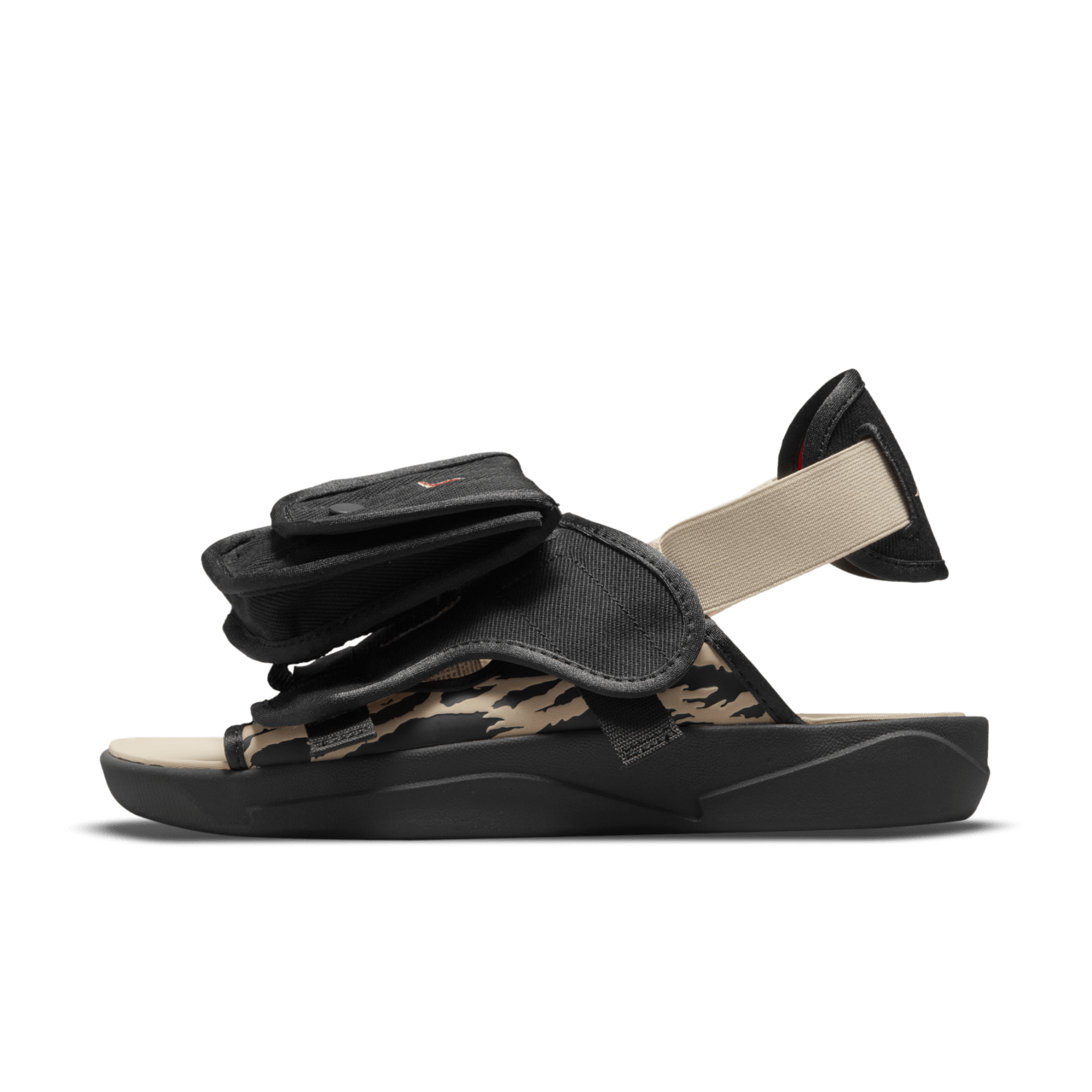 วันเปิดตัวรองเท้าแตะแบบสวม Jordan LS x SoleFly “Black and Sport Red” (DO1872-001)