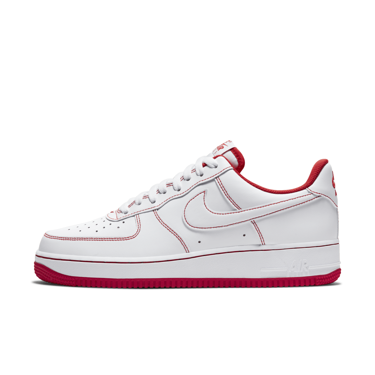 【NIKE公式】エア フォース 1 '07 ステッチ 'Radiant Red' (CV1724-100 / AF 1 '07)