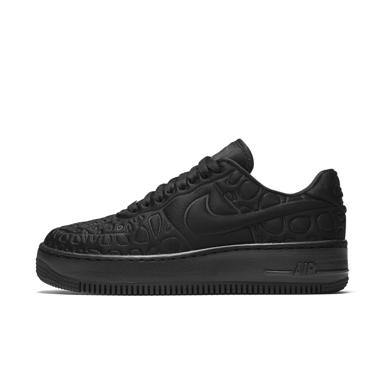 Women s Nike Air Force 1 Upstep Triple Black Nike SNKRS