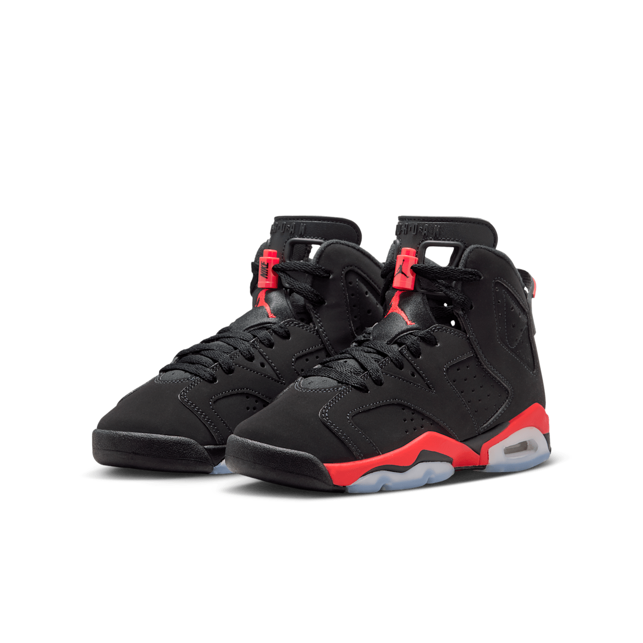 Big Kids' Air Jordan 6 Retro 'Infrared Salesman' Black and Light Crimson Release Date