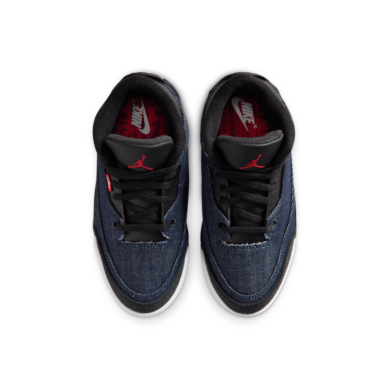 Little Kids’ Jordan 3 x Levi's® 'Indigo and Gym Red' (IQ8058-400)
