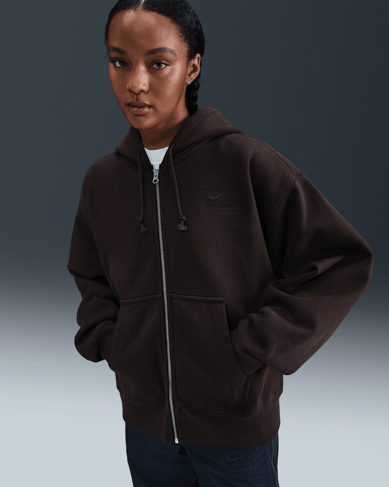 トップス Stussy x Nike Fleece Zip Up Hoodie Brown Stussy Nike Fleece Zip up Hoodie Brown Stussy x Nike Fleece Zip Up