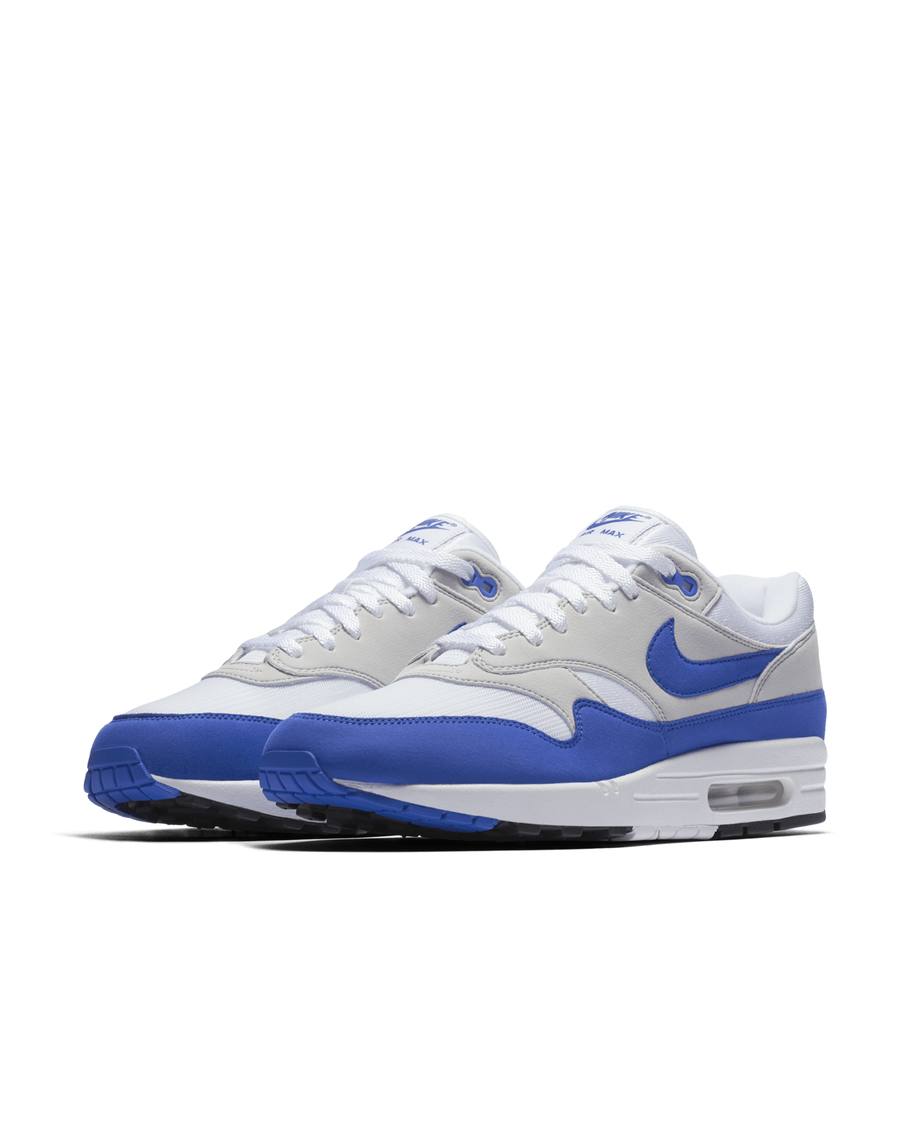 Nike Air Max 1 Anniversary White Neutral Grey Game Royal Release Date. Nike SNKRS