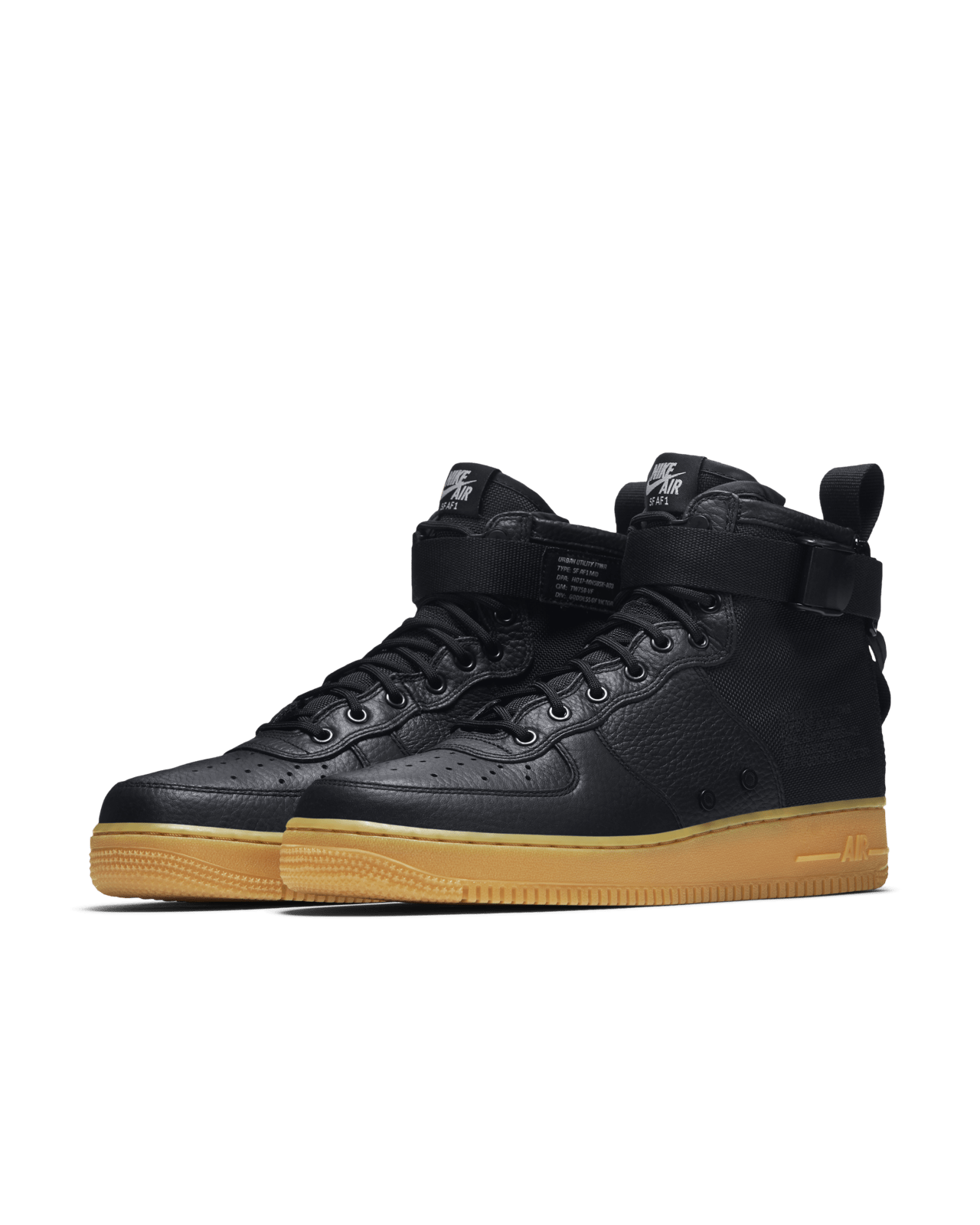 Nike sf air force 1 hi boot black gum hotsell