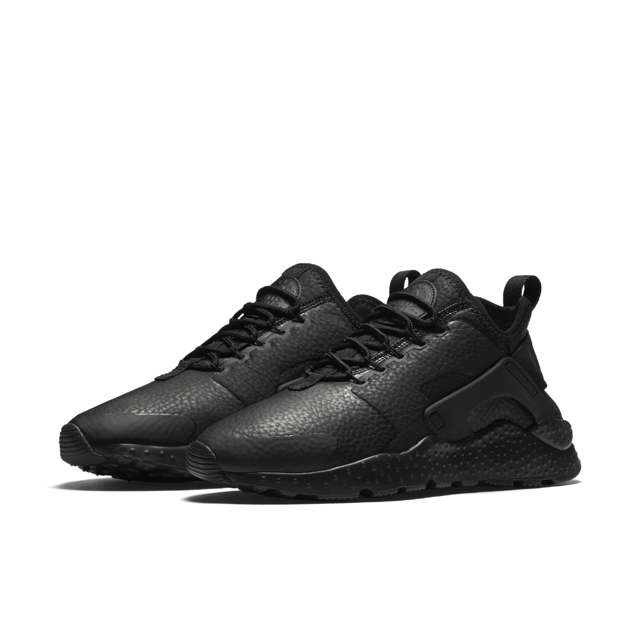 Women s Nike Air Huarache Ultra Premium Triple Black Nike SNKRS