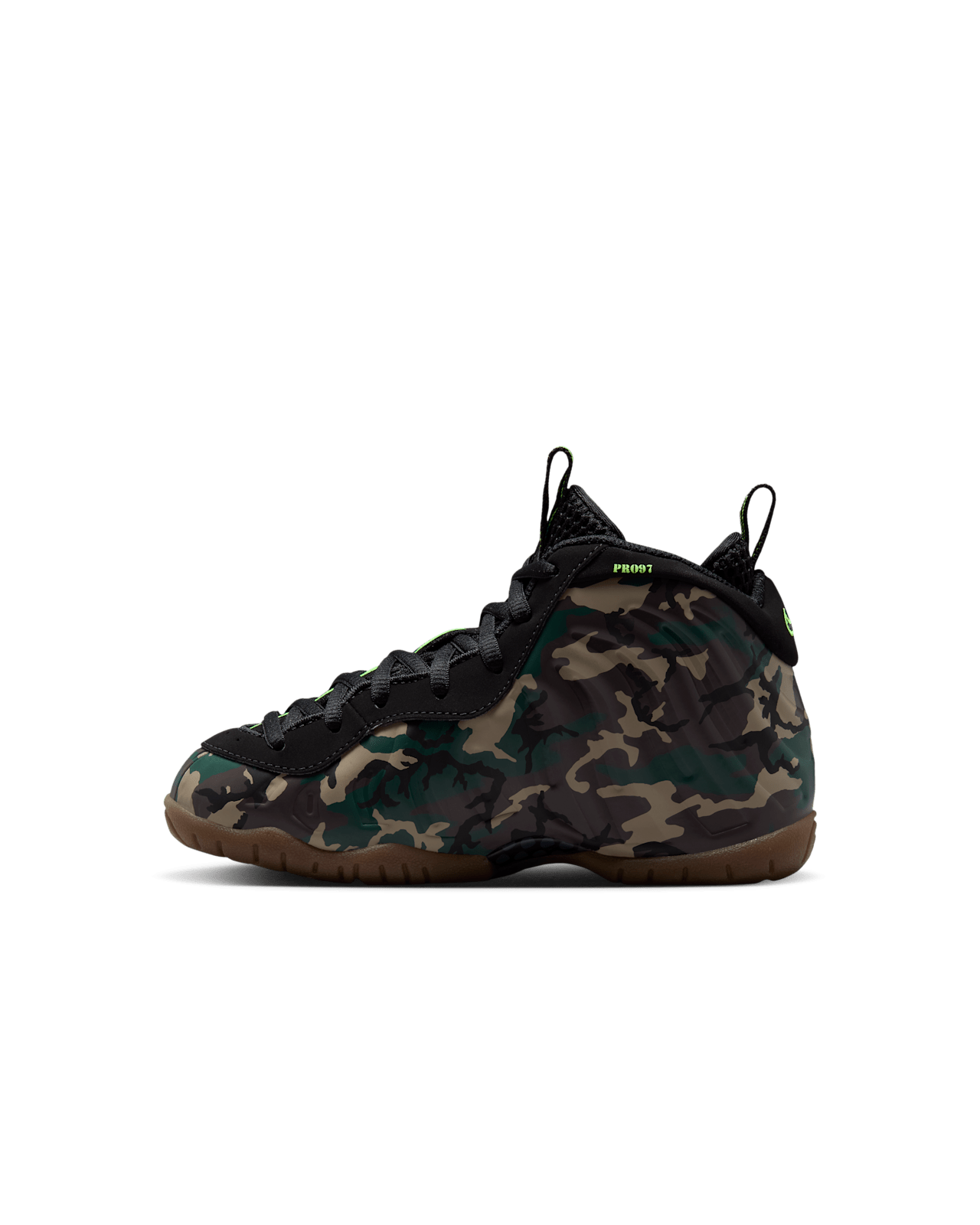 Fecha de lanzamiento de los Little Posite Pro "Camo" "Black and Multi-Color" para niños grandes (IV7555-001)