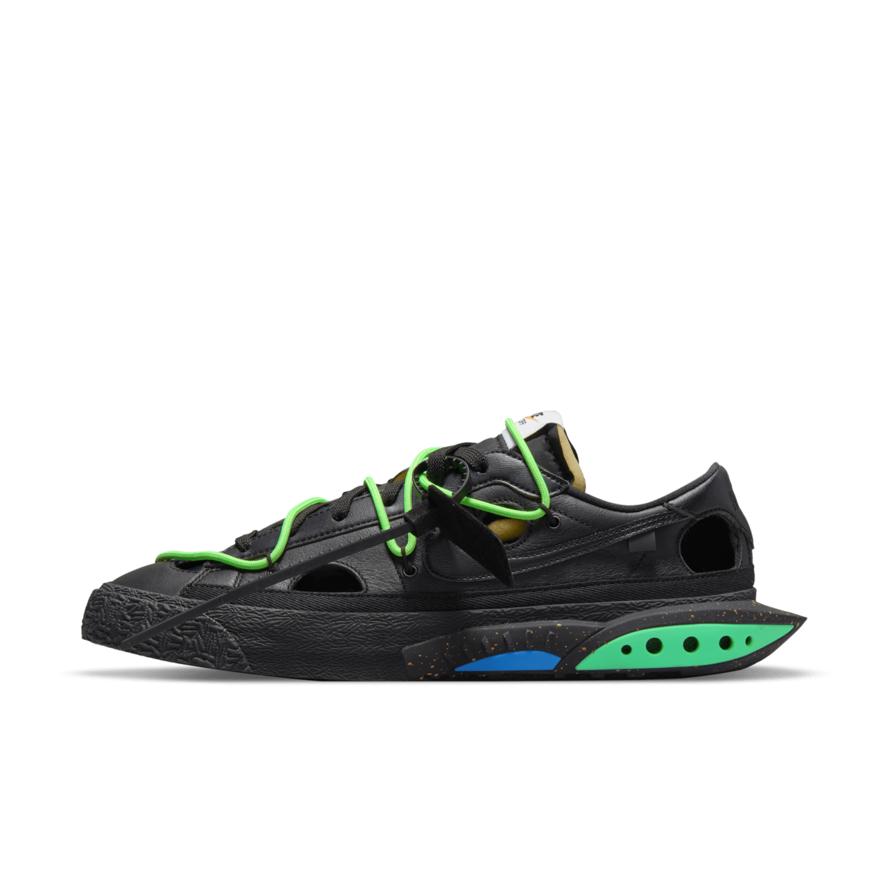 Blazer Low x Off-White™️ 'Black and Electro Green' (DH7863-001) Release Date