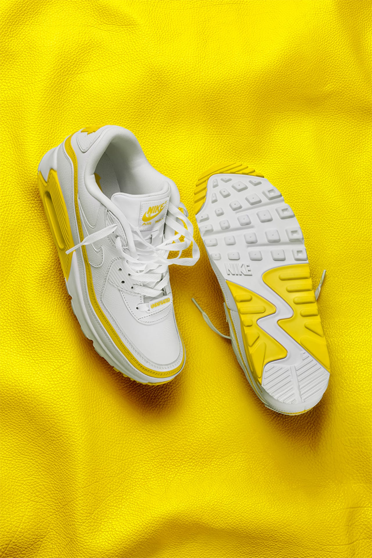 Nike air max 90 white and yellow best sale