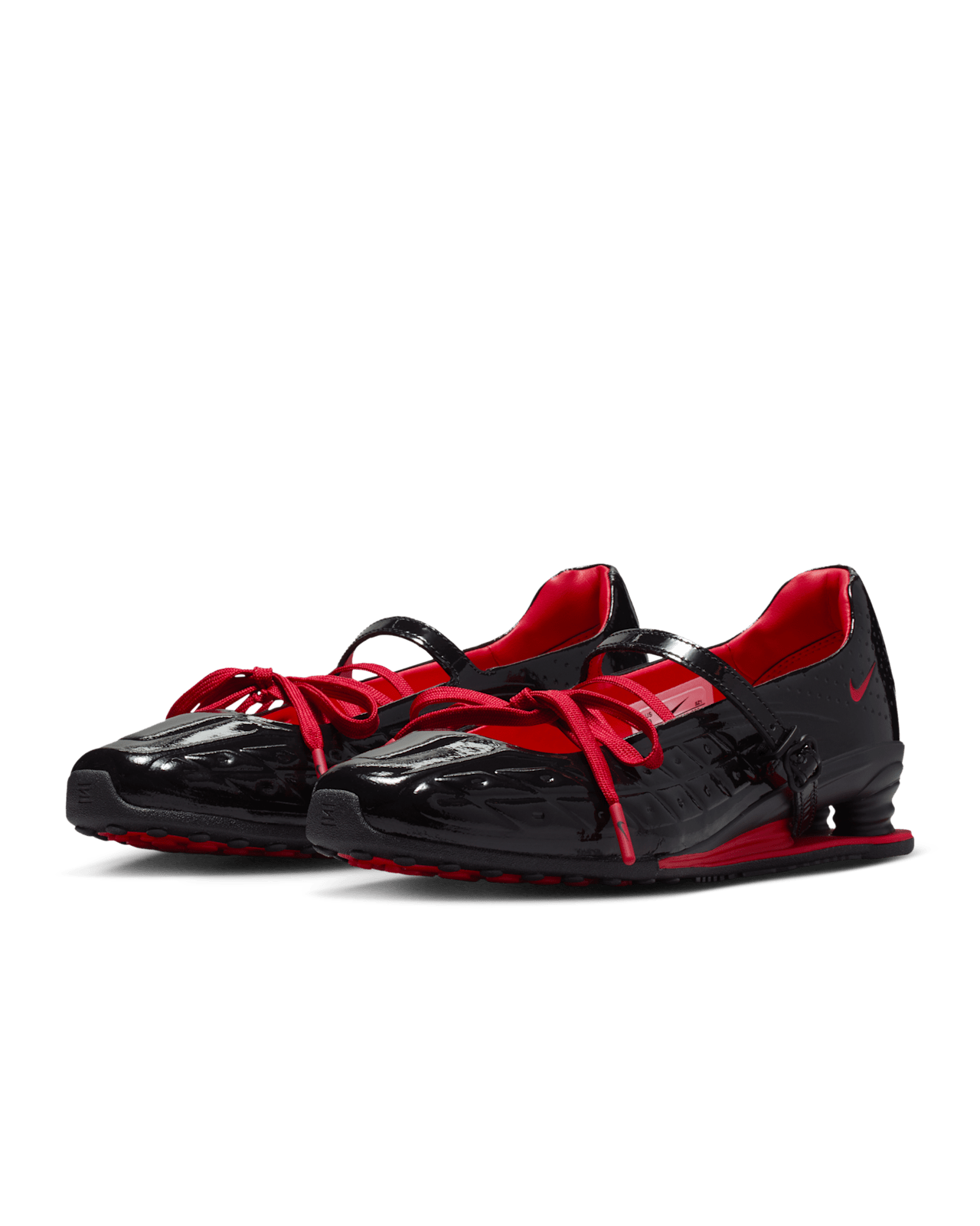 Fecha de lanzamiento de las Shox Z Calistra x LABELHOOD "Black and University Red" para mujer (IW7881-001)