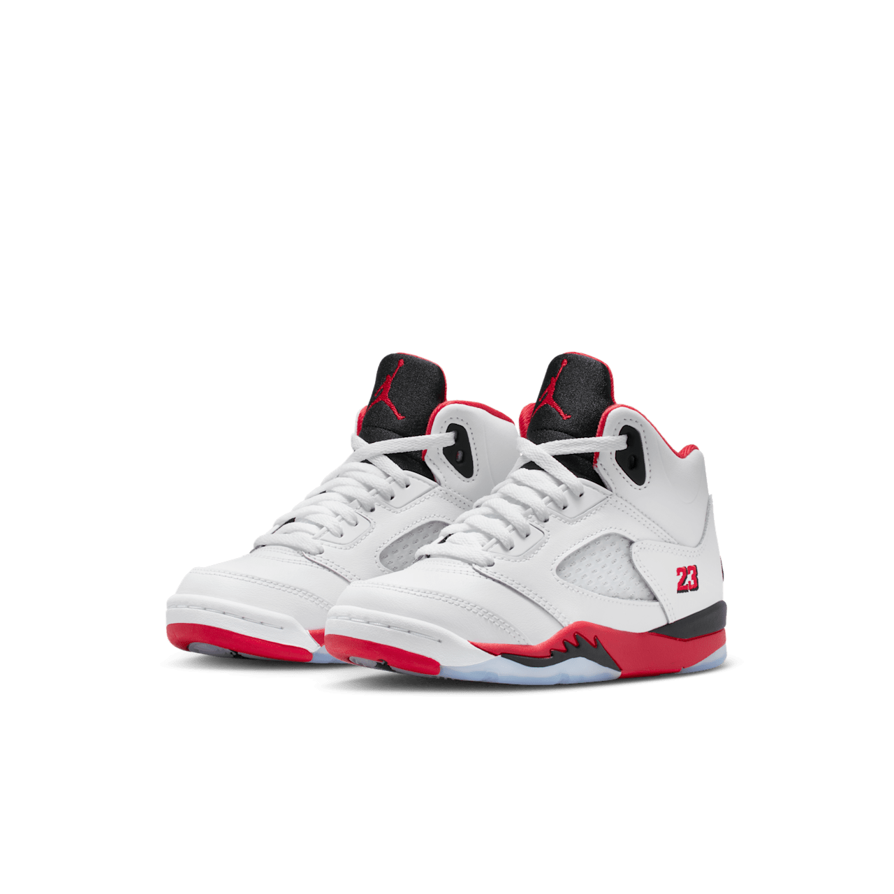 Little Kids' Jordan 5 'Fire Red' "Black Tongue" (HQ7979-101)
