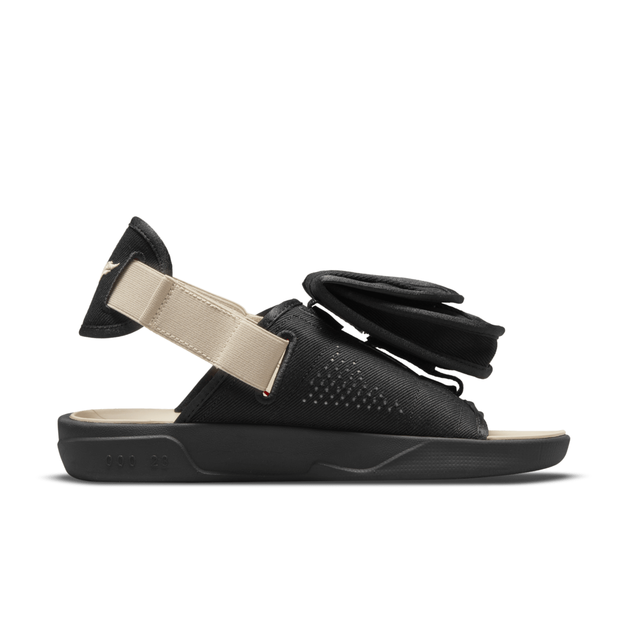 วันเปิดตัวรองเท้าแตะแบบสวม Jordan LS x SoleFly “Black and Sport Red” (DO1872-001)