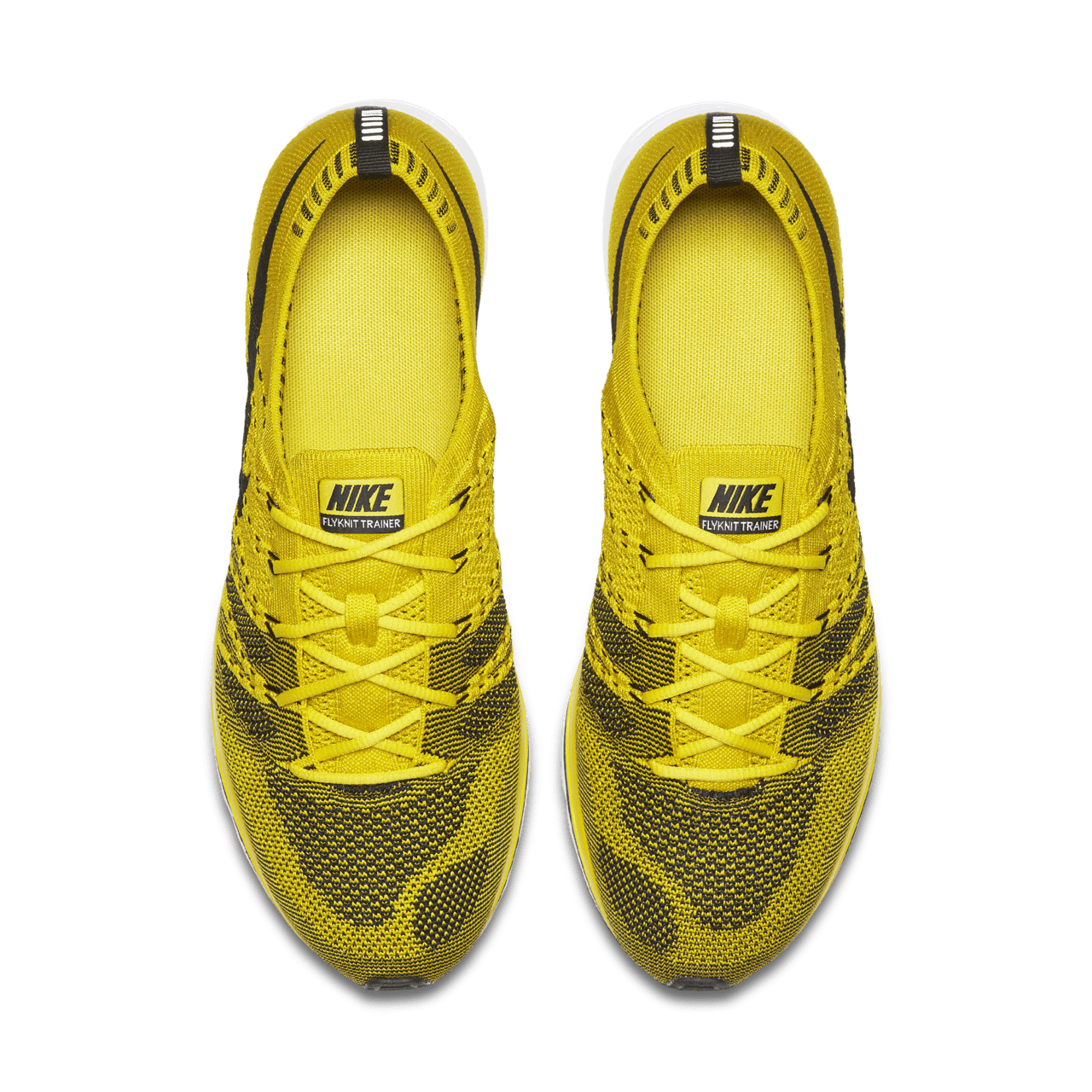 Nike flyknit trainer yellow on feet hotsell