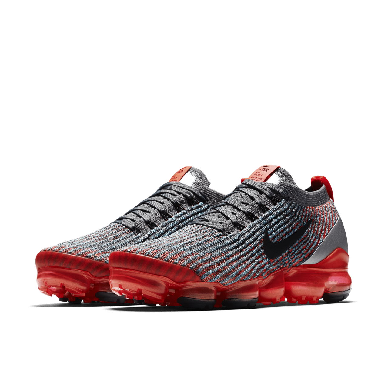 Nike vapormax red and grey best sale