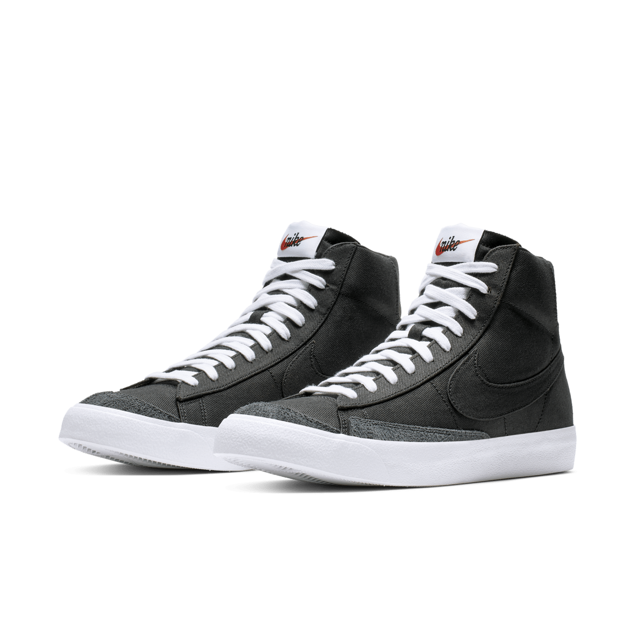 Nike blazer mid black canvas on sale