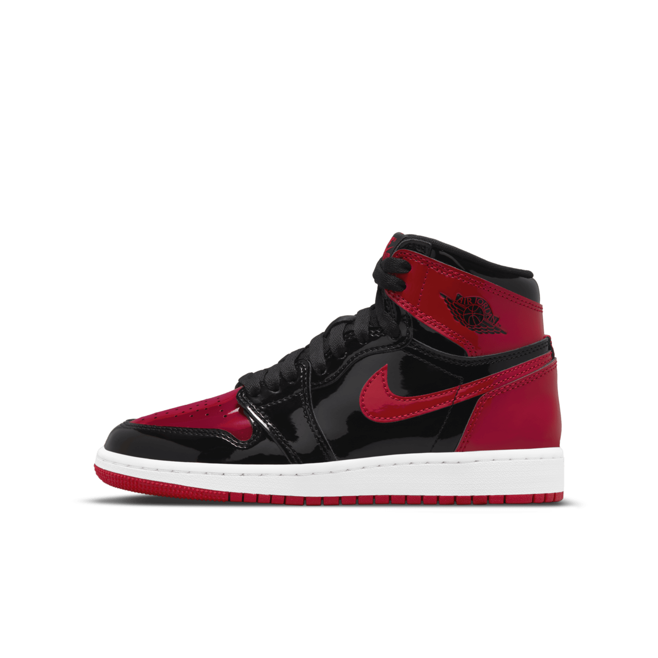 【NIKE公式】ジュニア エア ジョーダン 1 'Patent Bred' (575441-063 / AJ 1 RETRO HIGH OG GS)