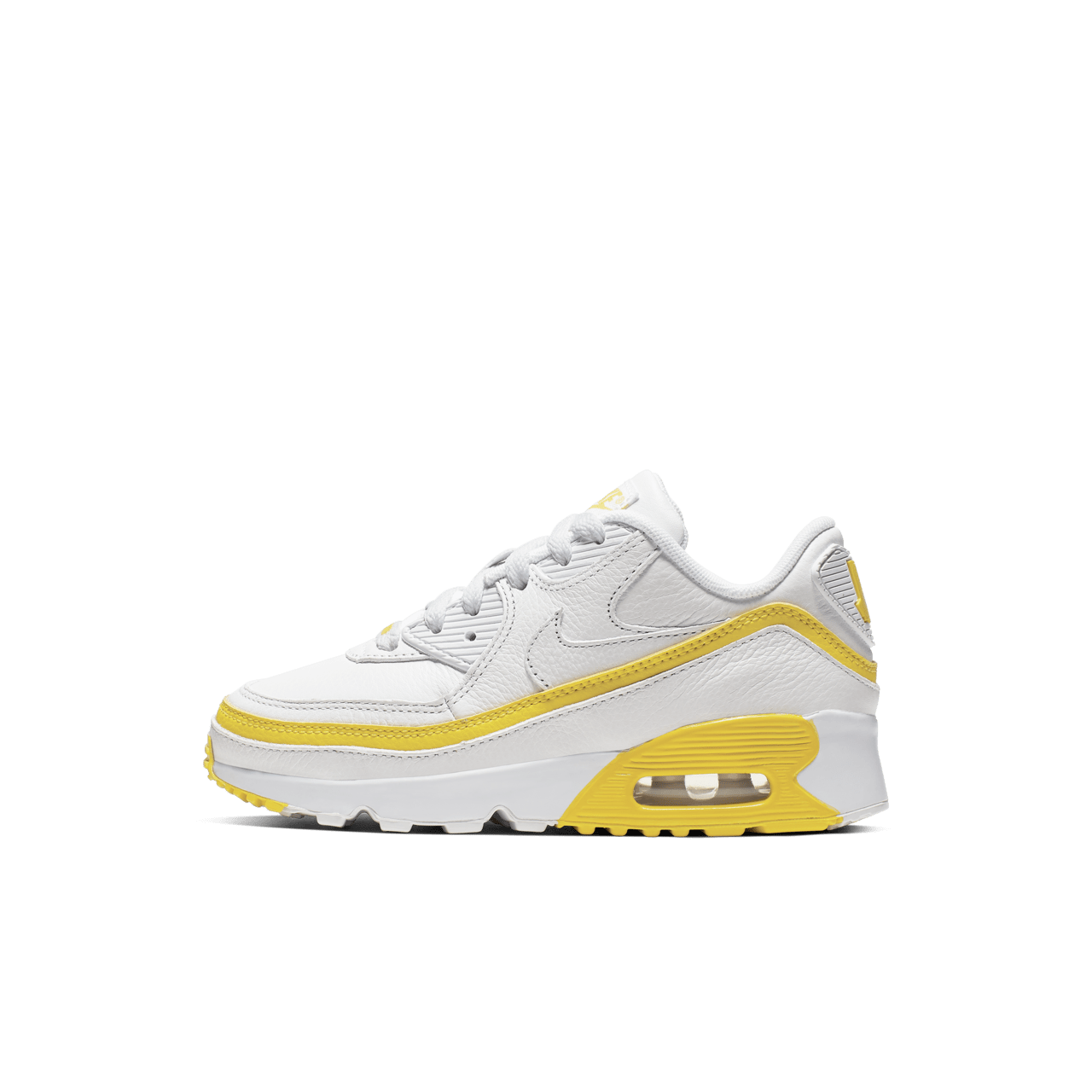 Little Kids Air Max 90 x Undefeated White Opti Yellow Release Date. Nike SNKRS