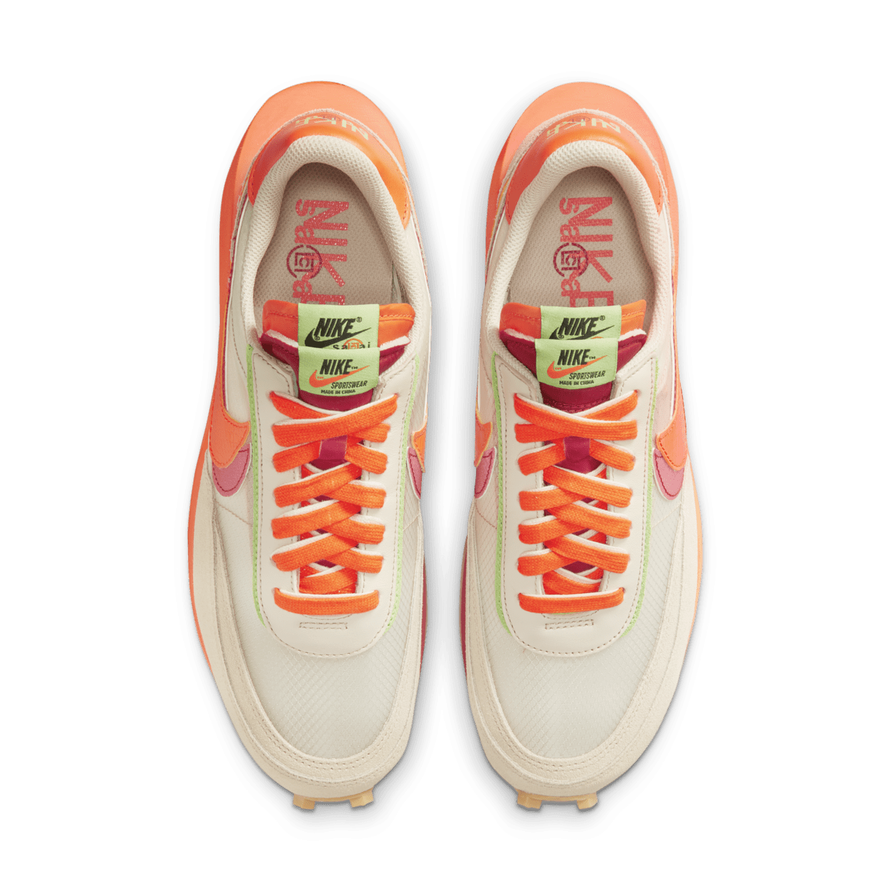 LDWaffle x sacai x CLOT 'Orange Blaze' Release Date