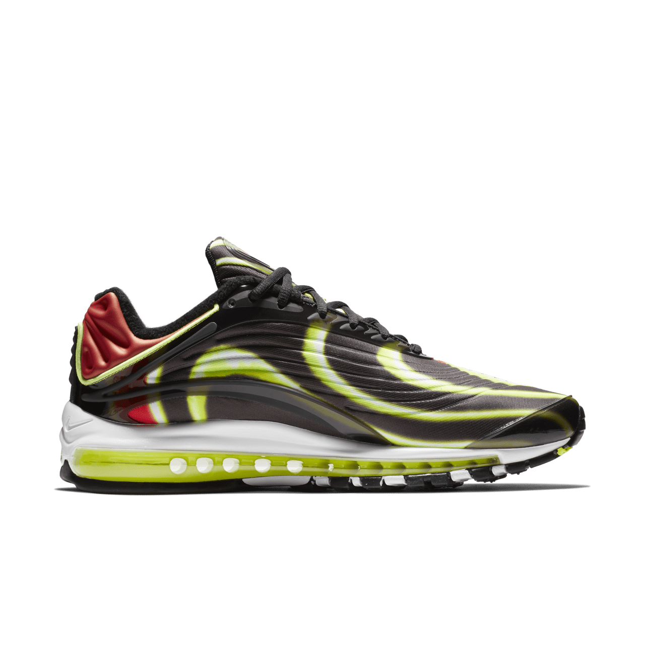 Nike air max deluxe red and black hotsell