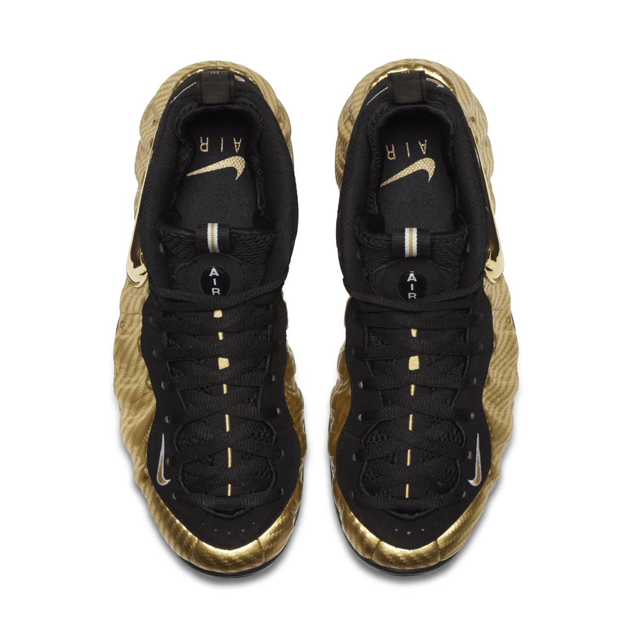 Nike air foamposite gold best sale