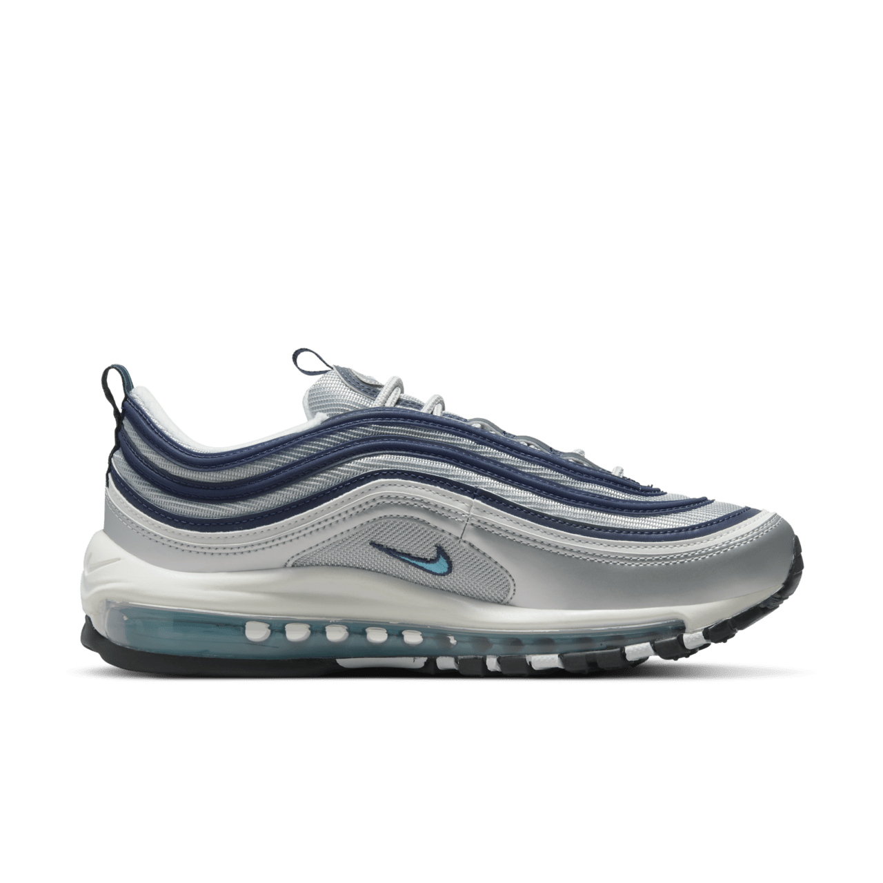 Fecha de lanzamiento del Air Max 97 "Metallic Silver and Chlorine Blue" para mujer (DQ9131-001)